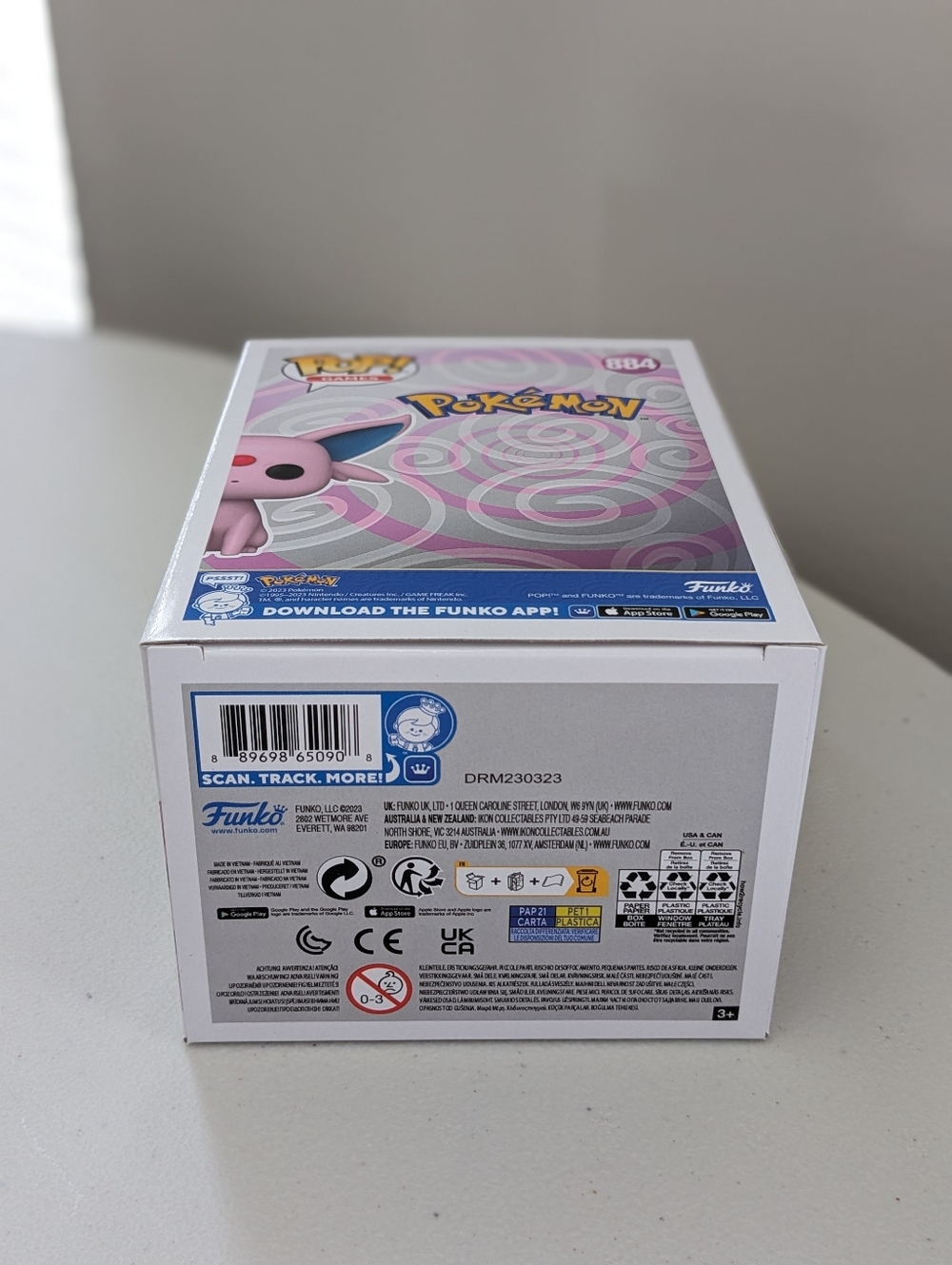 NEW Funko Espeon Flocked Amazon Exclusive Funko Pop 884 Pokemon Eevee evolution - Picture 9 of 14